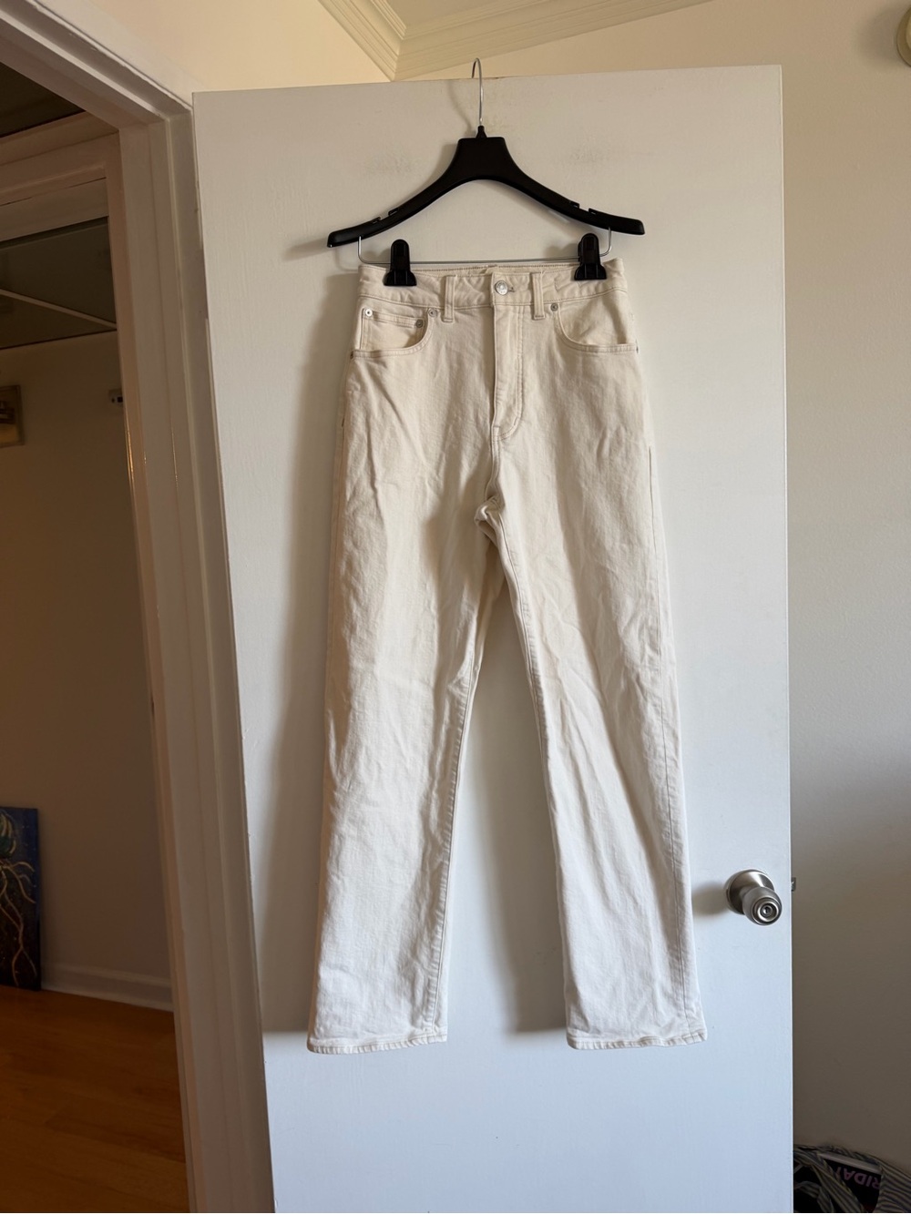 Madewell ‘Vintage Canvas’ Off White The Curvy ‘90s Straight Jean size 27 EUC - Picture 6 of 13